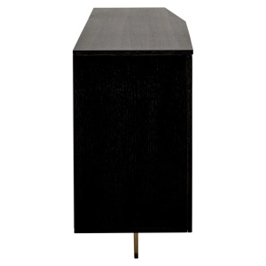 COMODA CU 4 USI, DAX CHARCOAL, 3515, CONFECTIONATA DIN OTEL INOXIDABIL, MDF SI FURNIR DE STEJAR, RICHMOND INTERIORS - Img 2