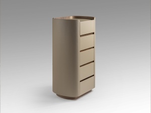 COMODA DORMITOR CIRZE 115CM, REALIZATA DIN METAL, MDF SI PIELE, DESIGN MODERN, PRODUS DE LUX - Img 5