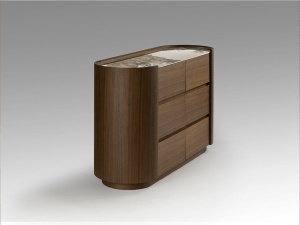 COMODA DORMITOR ENOC 140CM, REALIZATA DIN METAL, MDF SI CERAMICA, DESIGN MODERN, PRODUS DE LUX - Img 4