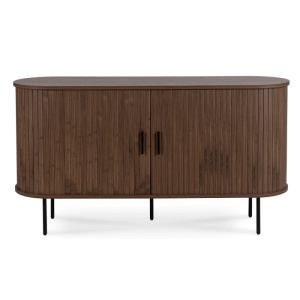 COMODA LIVING 140CM, ARTIM MEBLE, CU 2 USI SI SERTARE, REALIZATA DIN MDF, CULOARE NUC, STIL MODERN - Img 4