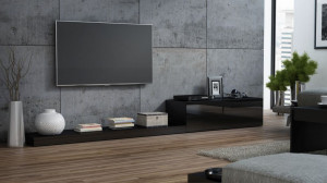 COMODA LIVING RTV LIFE NEAGRA DESIGN MODERN CM