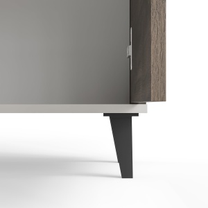 COMODA RANDOM 2 KM-1, 160X82 CM, CASMIR/NUC/NEGRU, DIN MDF FURNIRUIT, POLIPROPILENA SI METAL, STIL MODERN - Img 6