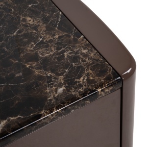 COMODA TV ALMUNDI 200CM, REALIZATA DIN MDF SI CERAMICA, ASPECT MARMURA( INFOLIAT)/MARO, STIL MODERN - Img 4