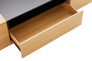 COMODA TV LOFT 160CM, REALIZATA DIN MDF SI FURNIR STEJAR, CULOARE NEGRU/NATUR, ARTIM GROUP SELECTION - Img 7