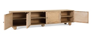 COMODA TV NATURA 200CM, REALIZATA DIN LEMN DE MANGO, CULOARE NATUR, GINER Y COLOMER - Img 2