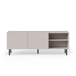 COMODA TV PAXOS RTV-1, 150X40 CM, CASMIR/NEGRU, DIN MDF FURNIRUIT, PAL LAMINAT SI METAL, STIL MODERN - Img 7