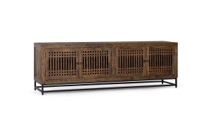 COMODA TV THAILANDA 200CM, REALIZATA DIN LEMN DE SALCAM SI METAL, CULOARE MARO, GINER Y COLOMER