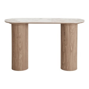CONSOLA ATHENS 120CM, DIN LEMN SI CERAMICA, CULOARE ALB/MARO, HOUSE NORDIC