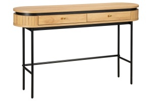 CONSOLA/BIROU, ATELIER 120CM, CU DOUA SERTARE, DIN LEMN DE MANGO SI METAL, ASPECT NATUR, ARTIM GROUP SELECTION