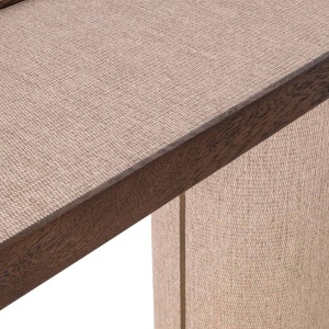 CONSOLA WILLOX 214291, CONFECTIONATA DIN METAL, LEMN DE STEJAR, PAL SI TEXTIL, CULOAREA BEJ, STIL MODERN - Img 6