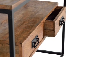 CONSOLA XX 110CM, REALIZATA DIN LEMN DE MANGO SI METAL, CULOARE NATUR/NEGRU, GINER Y COLOMER - Img 5