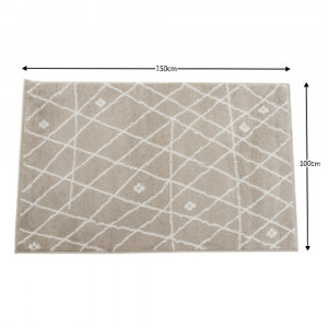 Covor 100x150 cm, bej/alb, TYRON, 0000206749 - Img 6