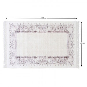 Covor 160x230 cm, crem/maro, LINON, 0000203329