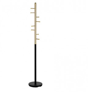 CUIER DE HAINE FERRO, 173 CM, NEGRU/AURIU, DIN METAL, STIL MODERN