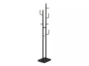 CUIER DE HAINE VIVIAN, 172 CM, NEGRU/FAG, DIN METAL SI LEMN, STIL MODERN