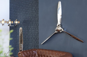 DECORATIUNE 60CM, PROPPELER SCREW III, COD 37604, ARGINTIE STIL MODERN - Img 2