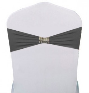DECORATIUNE ELASTICA PENTRU SCAUNE CATERING GRI