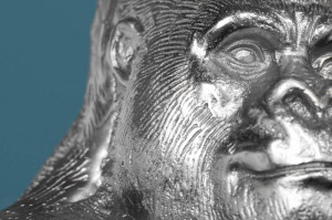 DECORATIUNE GORILLA, 40CM, METAL, COD 43195, DESIGN RETRO - Img 3