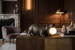DECORATIUNE HIPPO 45CM, DIN POLIRASINA, CULOARE NEGRA, REALIZATA MANUAL, ARTIM GROUP SELECTION