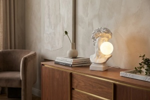 DECORATIUNE/ VEIOZA, DAVID 30CM, REALIZAT DIN POLIRASINA, CULOARE ALBA, REALIZAT MANUAL, ARTIM GROUP SELECTION