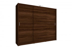 DULAP DORMITOR CU LED WIKI I 250 STEJAR SONOMA CIOCOLATIU DESIGN MODERN PSK