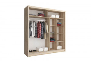 DULAP DORMITOR MAJA I 200 ALB DESIGN MODERN PSK - Img 2