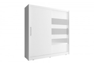 DULAP DORMITOR MAJA III 200 ALB DESIGN MODERN PSK - Img 1