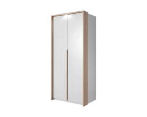 DULAP DORMITOR XELO 100 ALB/STEJAR - DESIGN MODERN - Img 1