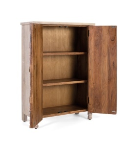 DULAP ELEGANT ORIGIN 85CM, REALIZAT DIN LEMN DE STEJAR RECICLAT, CULOARE GRI PATINAT, GINER Y COLOMER - Img 4