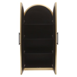 DULAP LES ARCS CU 2 USI, AURIU PERIAT, 8103, CONFECTIONATA DIN MDF SI ALAMA STIL MODERN - Img 3