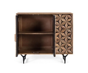 DULAP LIVING 100CM, 2272 CM, LEMN DE MANGO, GINER Y COLOMER, STIL MODERN - Img 3