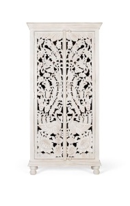 DULAP LIVING 180CM, LEMN DE MANGO, ALB ANTICHIZAT, GINER Y COLOMER