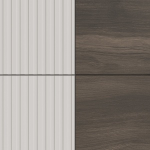 DULAP LIVING RANDOM 2 KM-2, 100X95 CM, CASMIR/NUC/NEGRU, DIN MDF FURNIRUIT, POLIPROPILENA SI METAL, STIL MODERN - Img 8