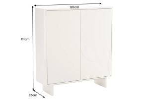 DULAP LIVING SAVOY 130CM, 3D, REALIZAT DIN MDF SI PLACA CERAMICA, CULOARE ALBA, ARTIM GROUP SELECTION - Img 3