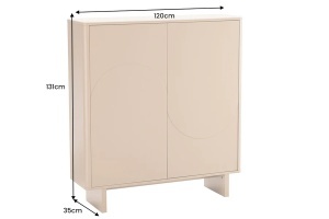 DULAP LIVING SAVOY 130CM, 3D, REALIZAT DIN MDF SI PLACA CERAMICA, CULOARE TRAVERTIN, ARTIM GROUP SELECTION - Img 2