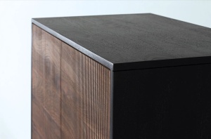 DULAP LIVING VARANASI 80CM, DIN LEMN DE MANGO, FINISAJ NEGRU/MARO, ARTIM GROUP SELECTION - Img 6