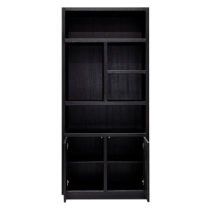 DULAP/ORGANIZATOR OAKURA, 230 CM, NEGRU, DIN FURNIR DE STEJAR, STIL INDUSTIAL, RICHMOND INTERIORS - Img 4