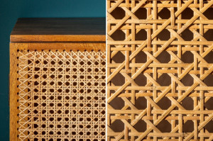 DULAP/VITRINA 140CM, BAMBOO LOUNGE, STIL VINTAGE, DIN LEMN MASIV DE MANGO, ARTIM GROUP SEELCTION - Img 5