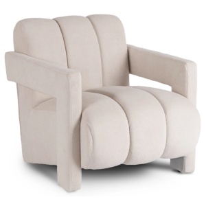 FOTOLIU, ARTIM MEBLE, REALIZAT DIN MATERIAL BOUCLE CREM SI METAL, STIL MODERN - Img 9