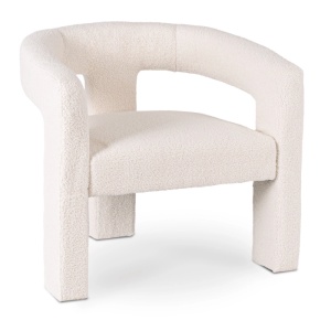 FOTOLIU, ARTIM MEBLE, REALIZAT DIN MATERIAL BOUCLE CREM SI METAL, STIL MODERN