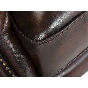 FOTOLIU CHESTERFIELD, DIN LEMN SI PIELE NATURALA, CULOARE MARO, ARTIM SELECTION - Img 4