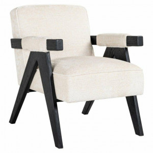 FOTOLIU CONFORTABIL COOPER, ALB/NEGRU, TAPITERIE CHENILLE SI PICIOARE DIN LEMN, STIL MODERN, RICHMOND INTERIORS
