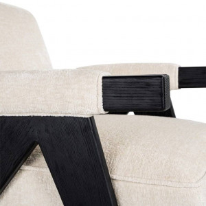 FOTOLIU CONFORTABIL COOPER, ALB/NEGRU, TAPITERIE CHENILLE SI PICIOARE DIN LEMN, STIL MODERN, RICHMOND INTERIORS - Img 6