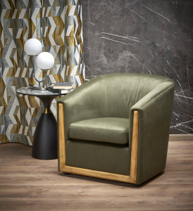 FOTOLIU CONFORTABIL ENRICO, VERDE/NATUR, TAPITERIE DIN CATIFEA, STIL MODERN