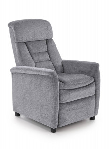 FOTOLIU CONFORTABIL JORDAN, GRI, TAPITERIE DIN STOFA, CU FUNCTIE DE RABATARE, STIL MODERN