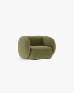 FOTOLIU CONFORTABIL KATE, VERDE, 108X89 CM, TAPITAT CU TAPITERIE DIN TEXTIL CATIFEA SALVADOR, MICADONI