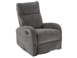 FOTOLIU CONFORTABIL RECLINER SI FUNCTIE DE PIVOTARE, STIL OLIMP, RAVEN GRI 15 TAPITERIE DIN TEXTIL, STIL MODERN