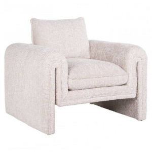 FOTOLIU CONFORTABIL SANDRO, CREM, TAPITERIE BOUCLE, STIL MODERN, RICHMOND INTERIORS