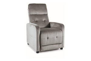 FOTOLIU CONFORTABIL STIL OTUS, GRI BLUVEL 14, TAPITERIE DIN CATIFEA, CU FUNCTIE DE RABATARE, STIL MODERN