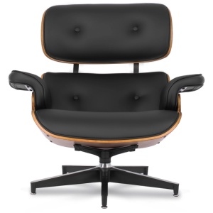 FOTOLIU CU TABURET, ARTIM, NEGRU/NATUR, MATERIAL LEMNOS, METAL SI PIELE ECO, STIL MODERN - Img 3